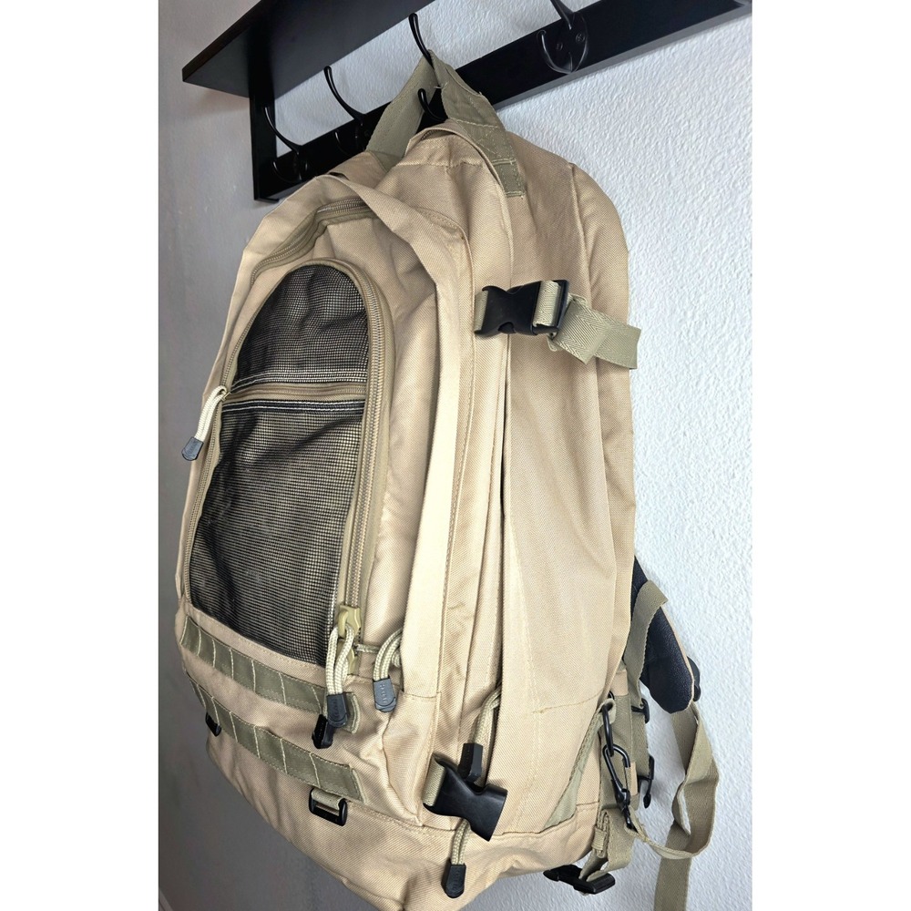Gorpcore Bug Out Gear Tan Tactical Backpack Molle System Outdoor Camping Hiking - Picture 2 of 16